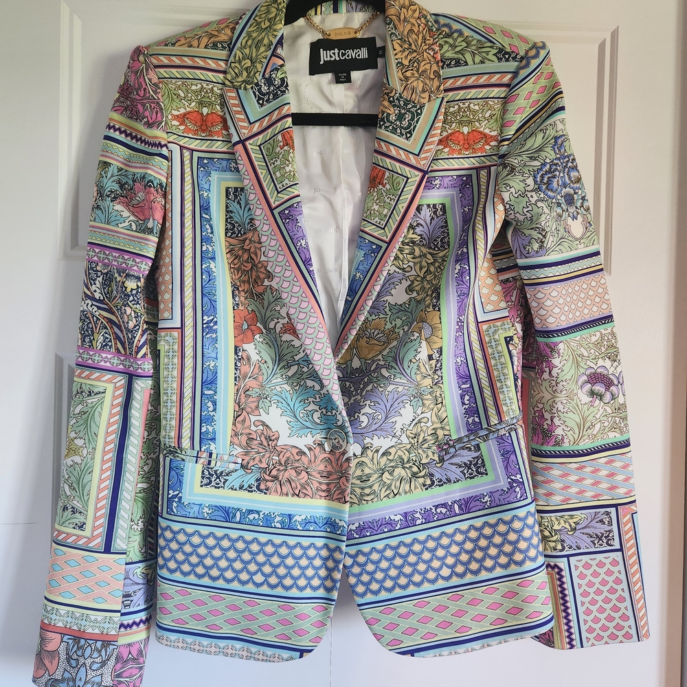 Just Cavalli Multicolor Patterned Blazer